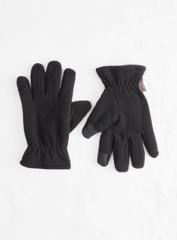 Black Thinsulate™ Fleece Gloves L/XL