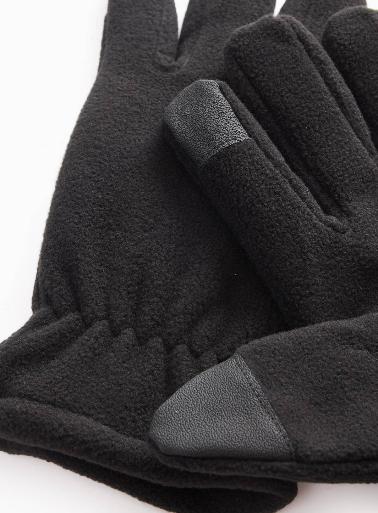 Black Thinsulate™ Fleece Gloves L/XL - Image 2