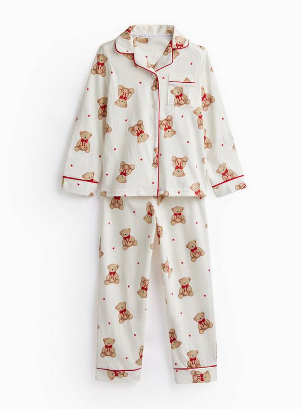 Cream Bear Traditional Jersey Pyjama Set 4-5 years