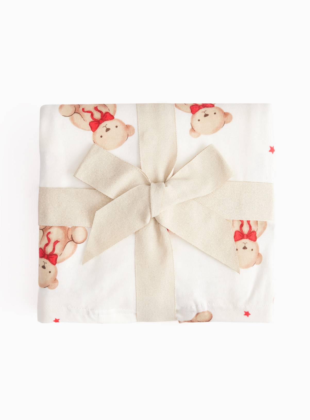 Cream Bear Traditional Jersey Pyjama Set 4-5 years - Image 2