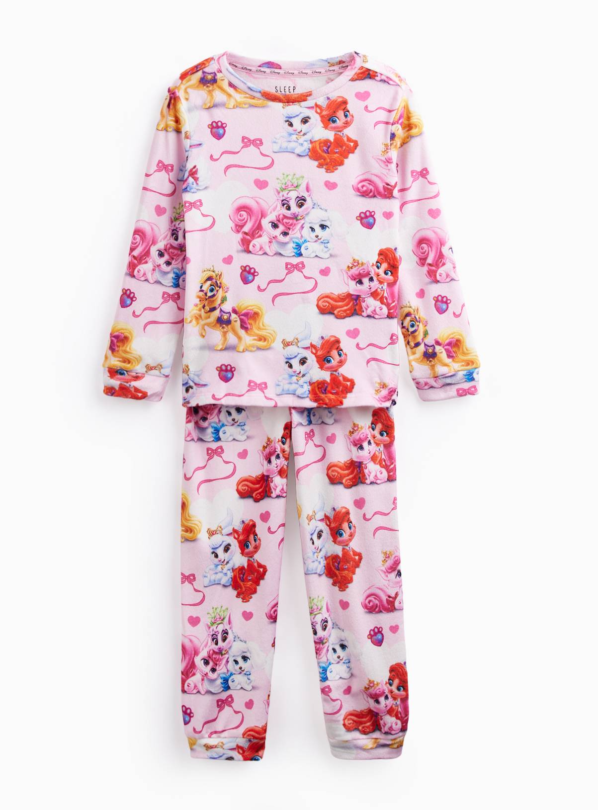 Disney Princess Animals Pink Pyjama Set 8-9 years - Image 1