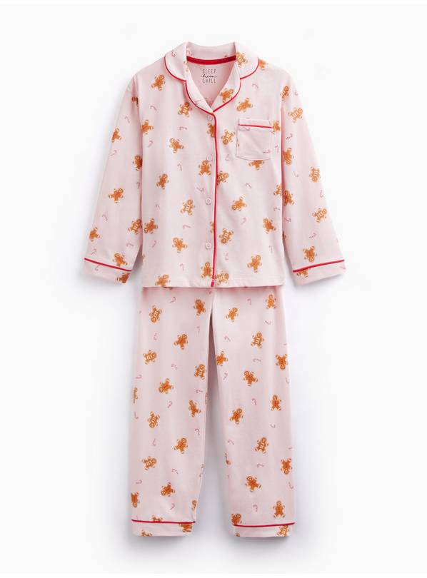 Gingerbread Man & Candy Cane Traditional Pyjama Set 1-2 years