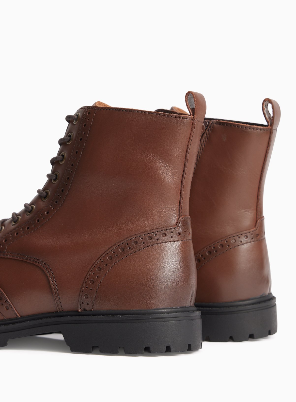 Brown Smart Leather Lace Up Boots 10 - Image 4 thumbnail