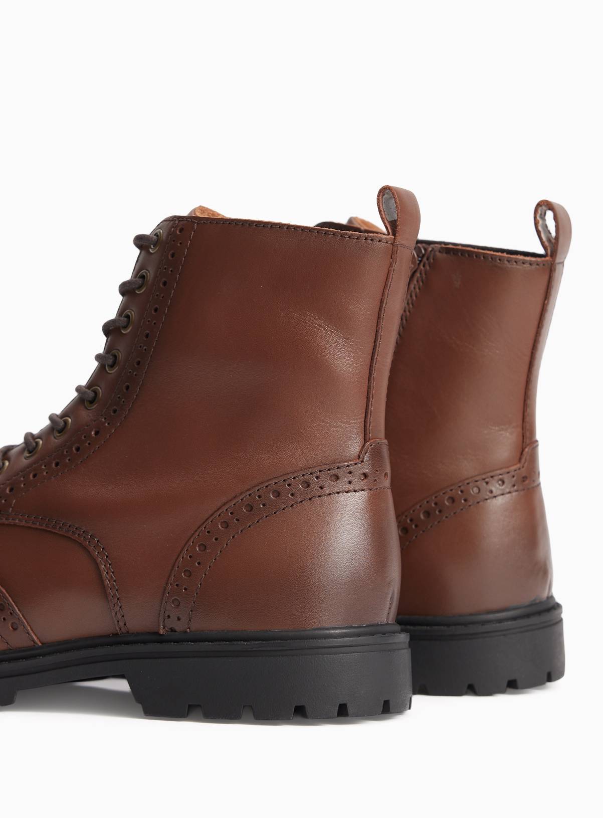 Brown Smart Leather Lace Up Boots 10 - Image 4