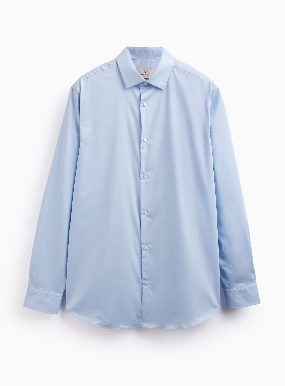 Pure Cotton Regular Fit Twill Long-Sleeved Shirt 17.5 - Image 2 thumbnail