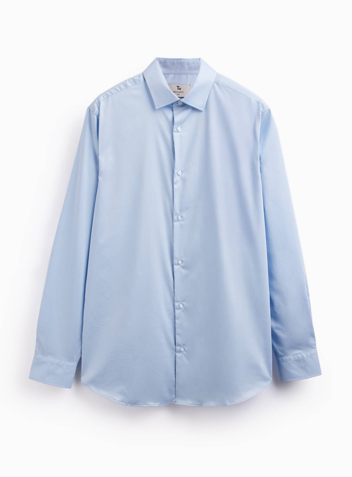 Pure Cotton Regular Fit Twill Long-Sleeved Shirt 17.5 - Image 2
