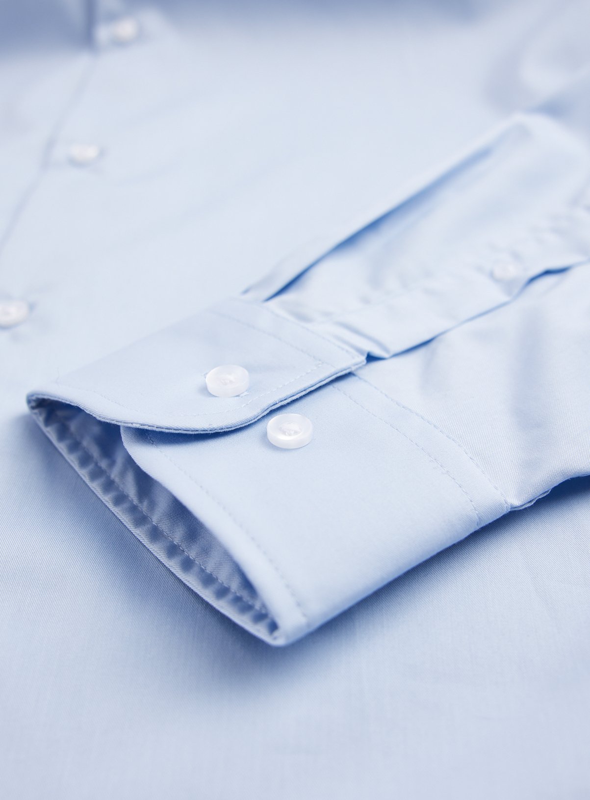 Pure Cotton Regular Fit Twill Long-Sleeved Shirt 17.5 - Image 3 thumbnail