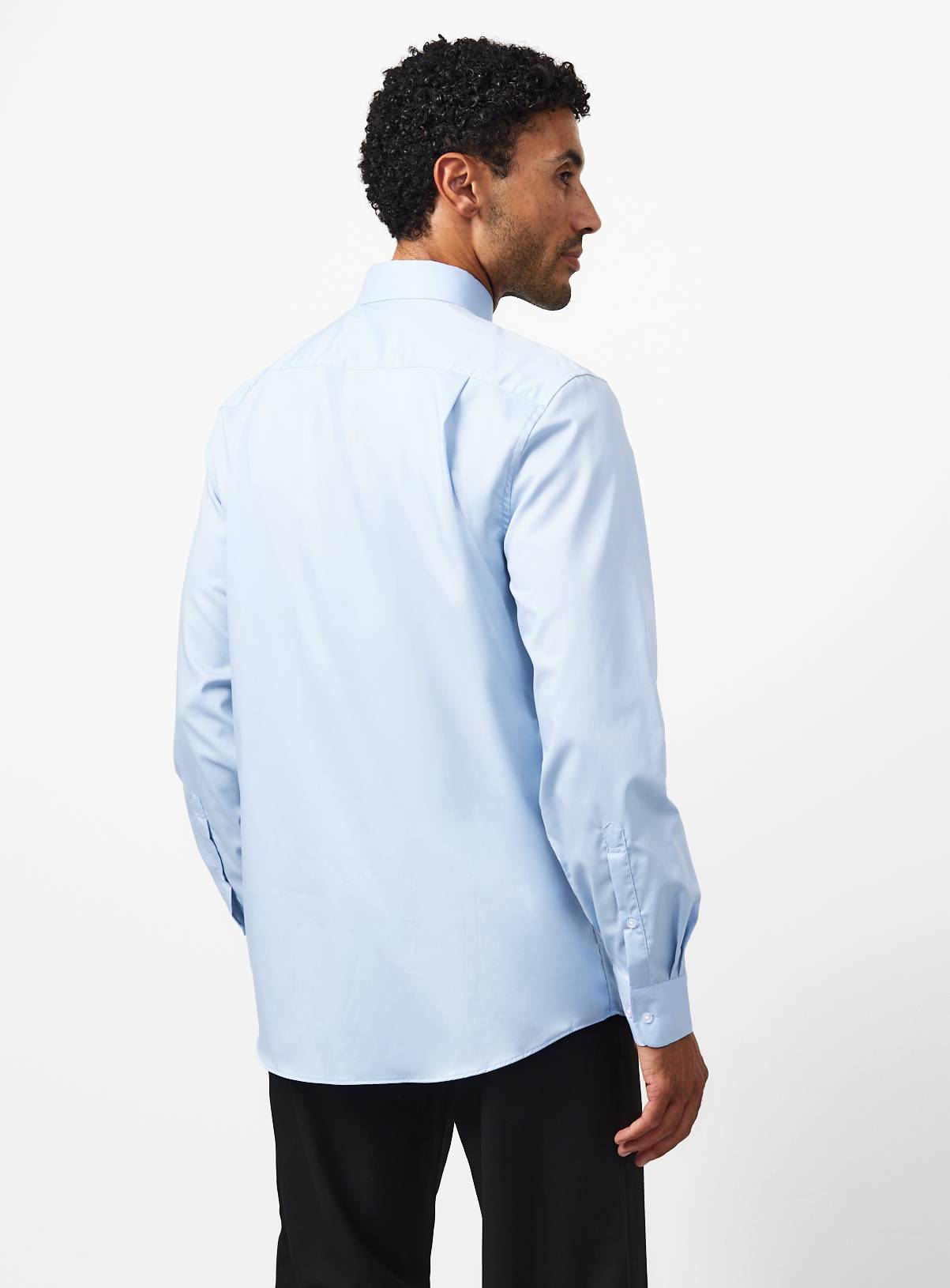 Pure Cotton Regular Fit Twill Long-Sleeved Shirt 15.5 - Image 4