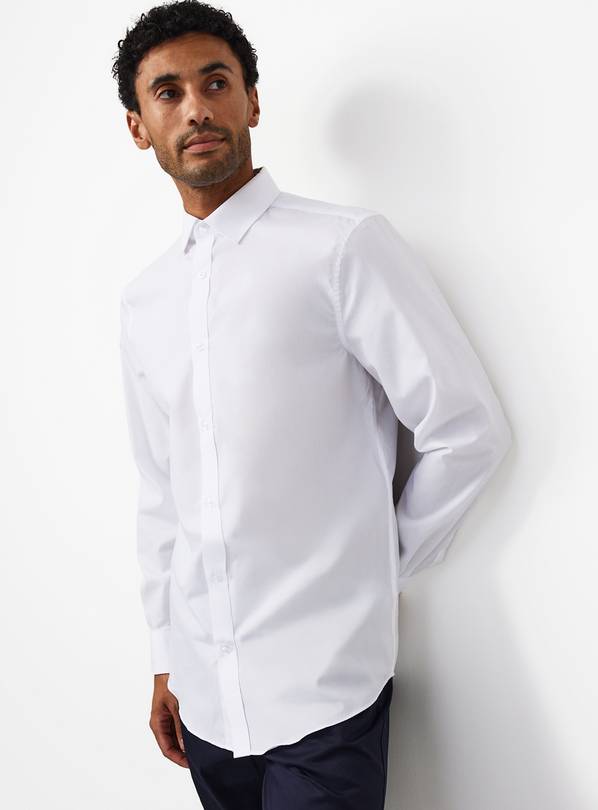 Pure Cotton Regular Fit Twill Long-Sleeved Shirt 19.5