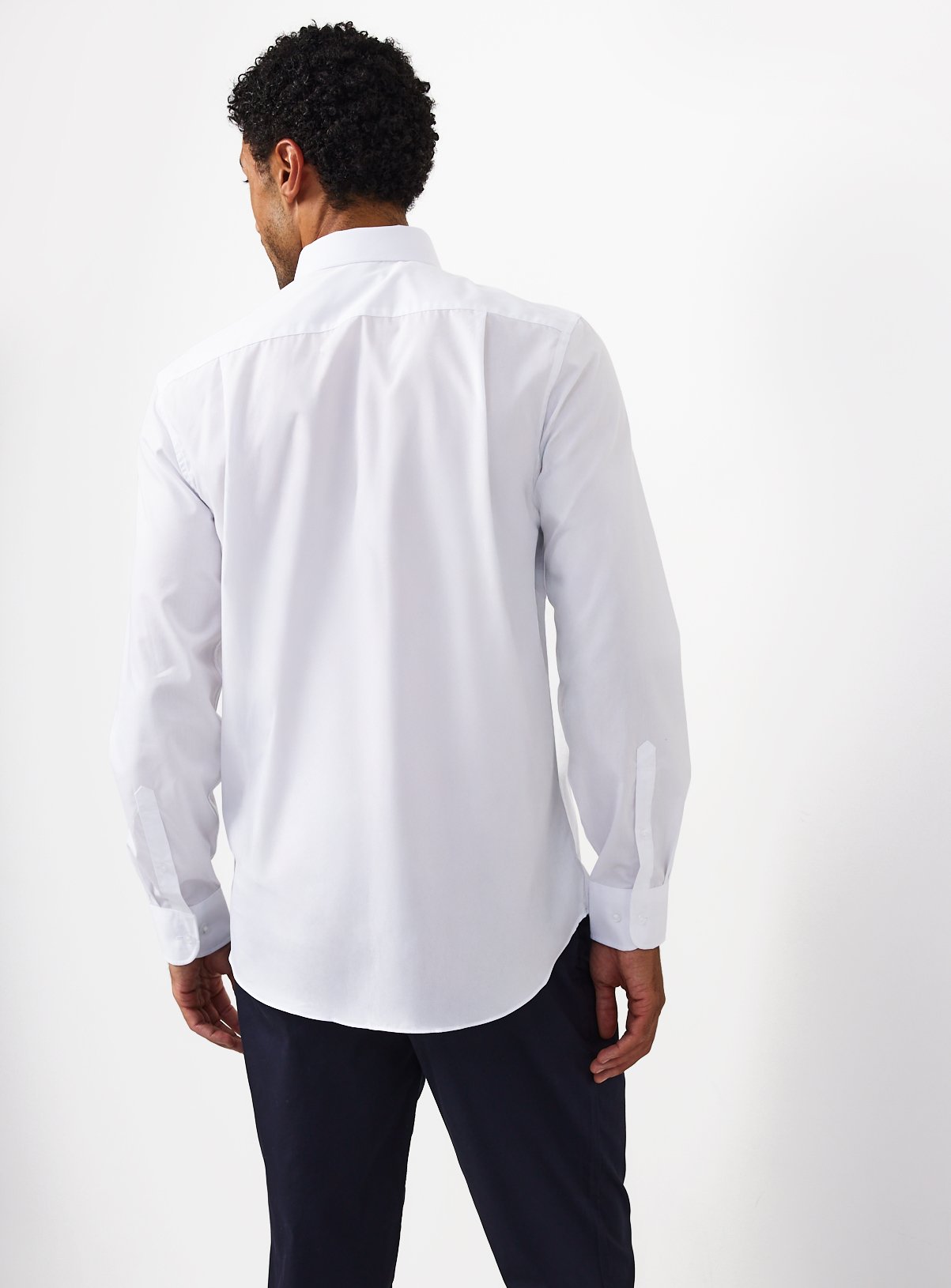 White Formal Long Sleeve Shirts 2 Pack 20 - Image 4 thumbnail