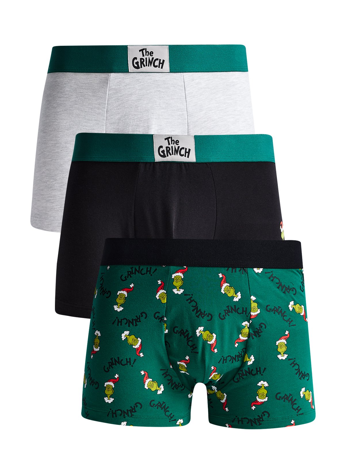 The Grinch Dr Seuss Christmas Novelty Trunks 3-Pack XXXL - Image 1 thumbnail