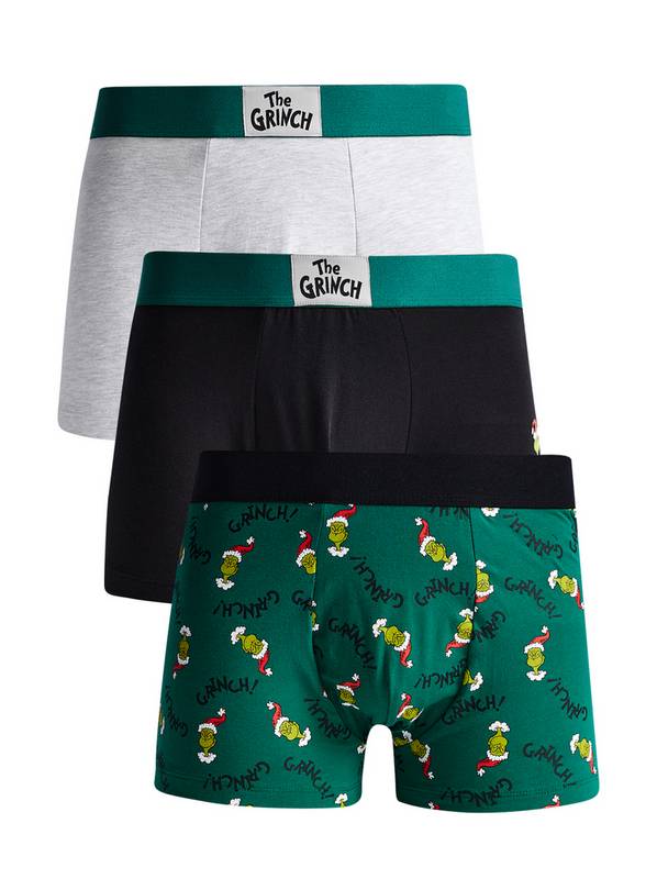 The Grinch Dr Seuss Christmas Novelty Trunks 3-Pack XXXL