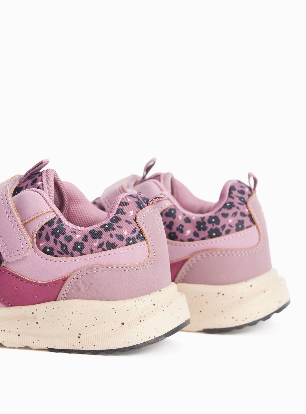 Burgundy Floral Tech Trainers 13 Infant - Image 4