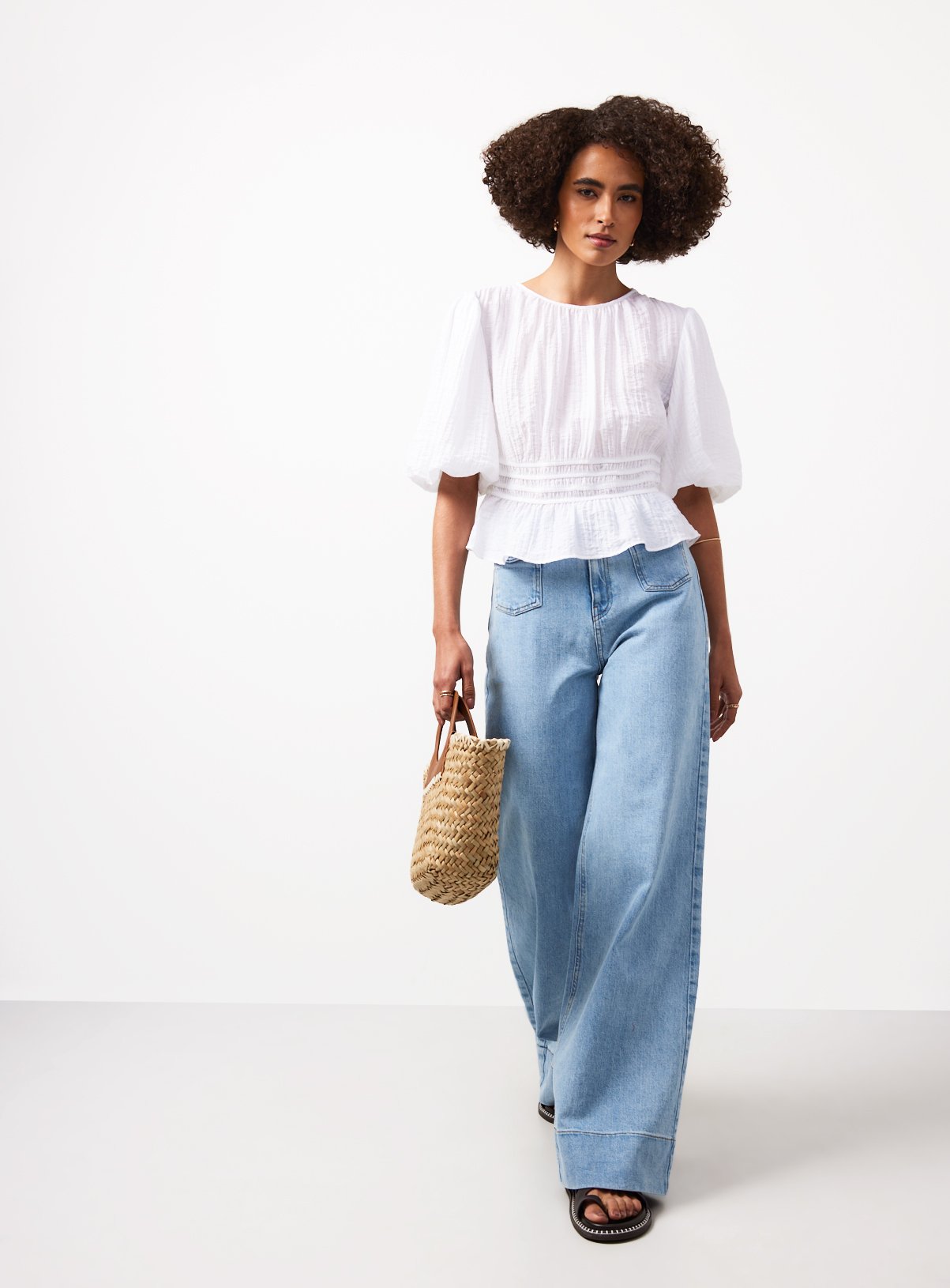 White Waist Detail Blouse 10 - Image 2 thumbnail