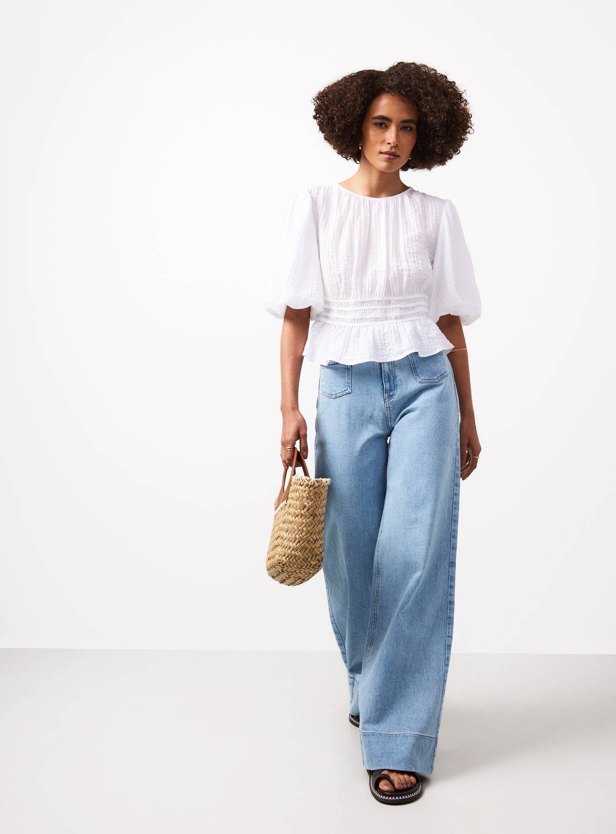 White Waist Detail Blouse 10 - Image 2