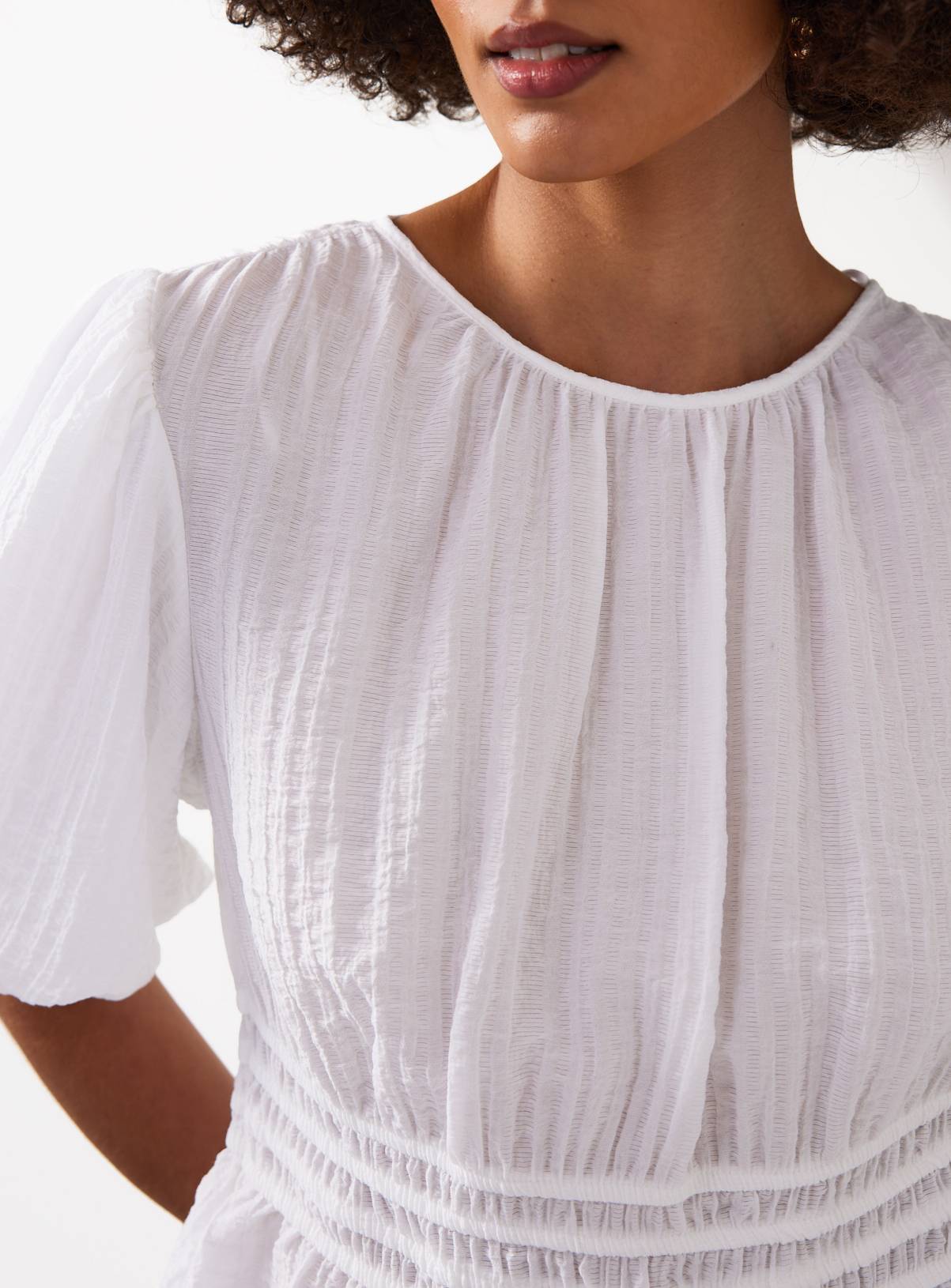 White Waist Detail Blouse 10 - Image 3
