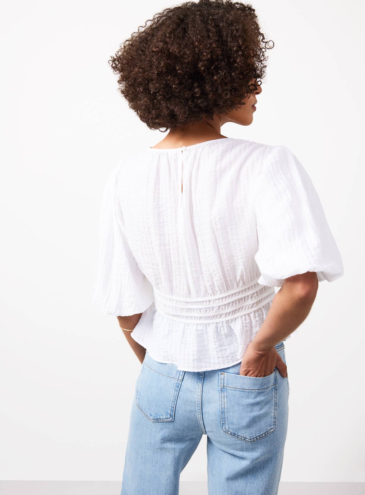 White Waist Detail Blouse 10 - Image 4