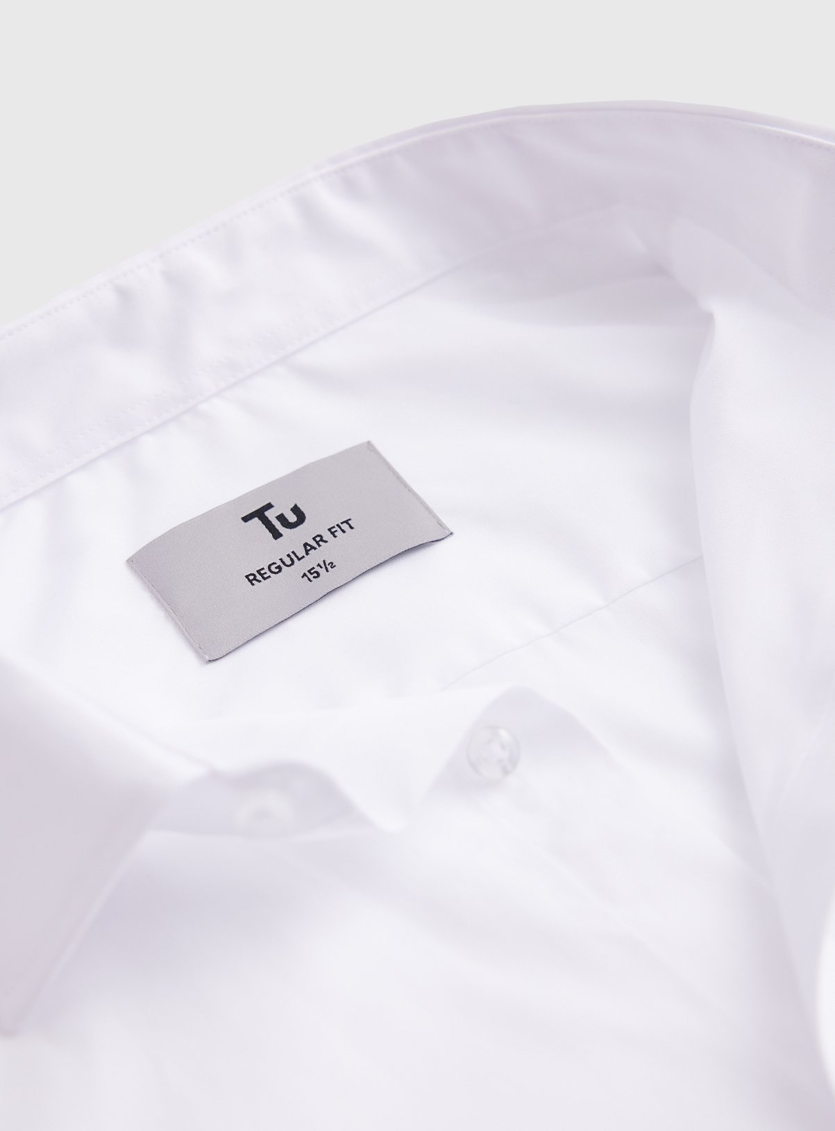 Regular Fit White Short Sleeved Shirts 2-Pack 15.5 - Image 4 thumbnail