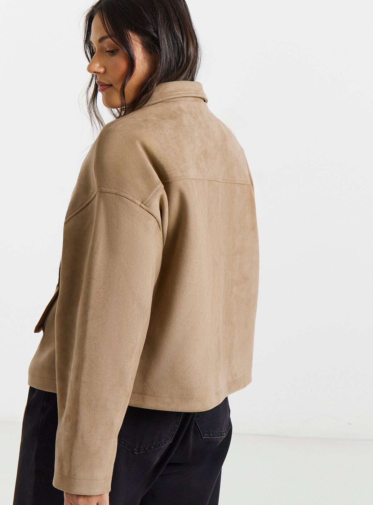 SIMPLY BE Suedette Pocket Shacket 24 - Image 2 thumbnail