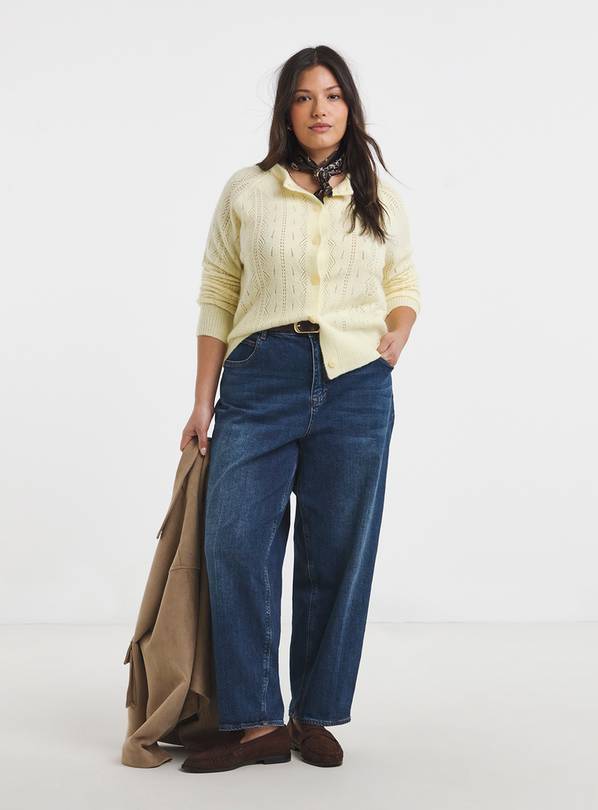 SIMPLY BE Soft Touch Pointelle Cardigan 16-18