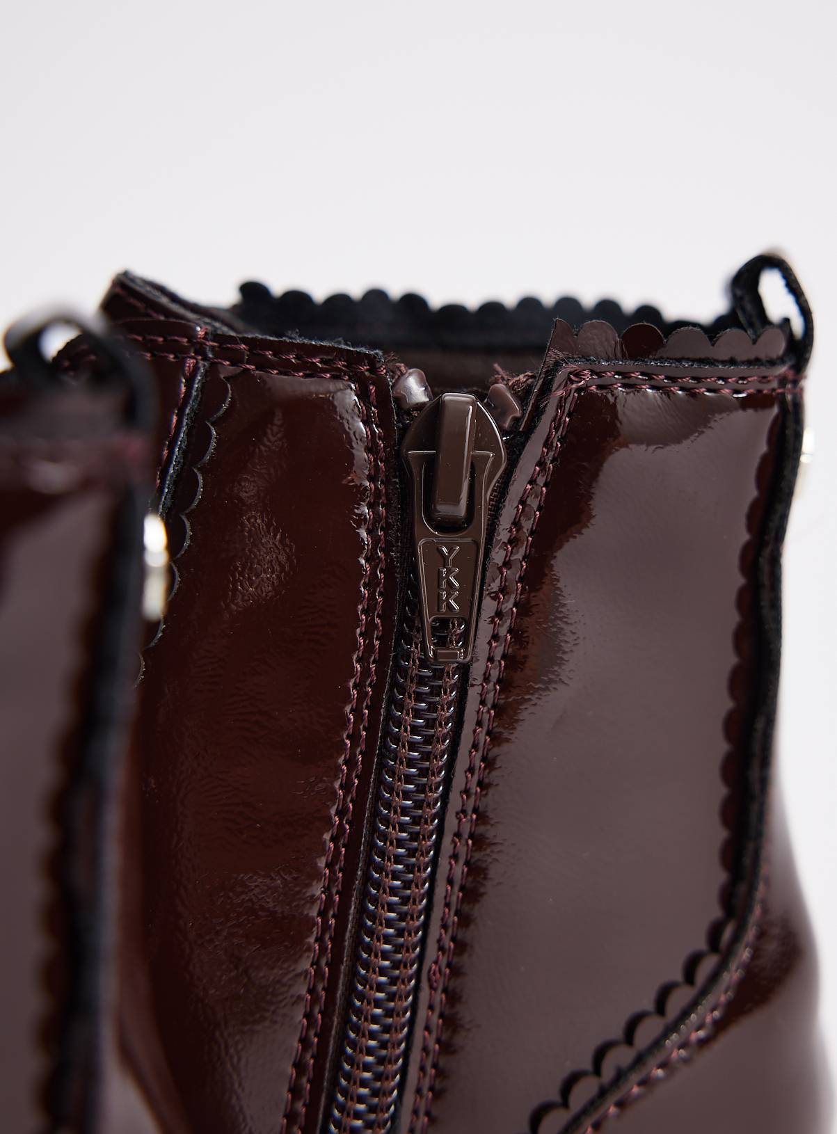 Patent Lace Up Ankle Boots 8 Infant - Image 3