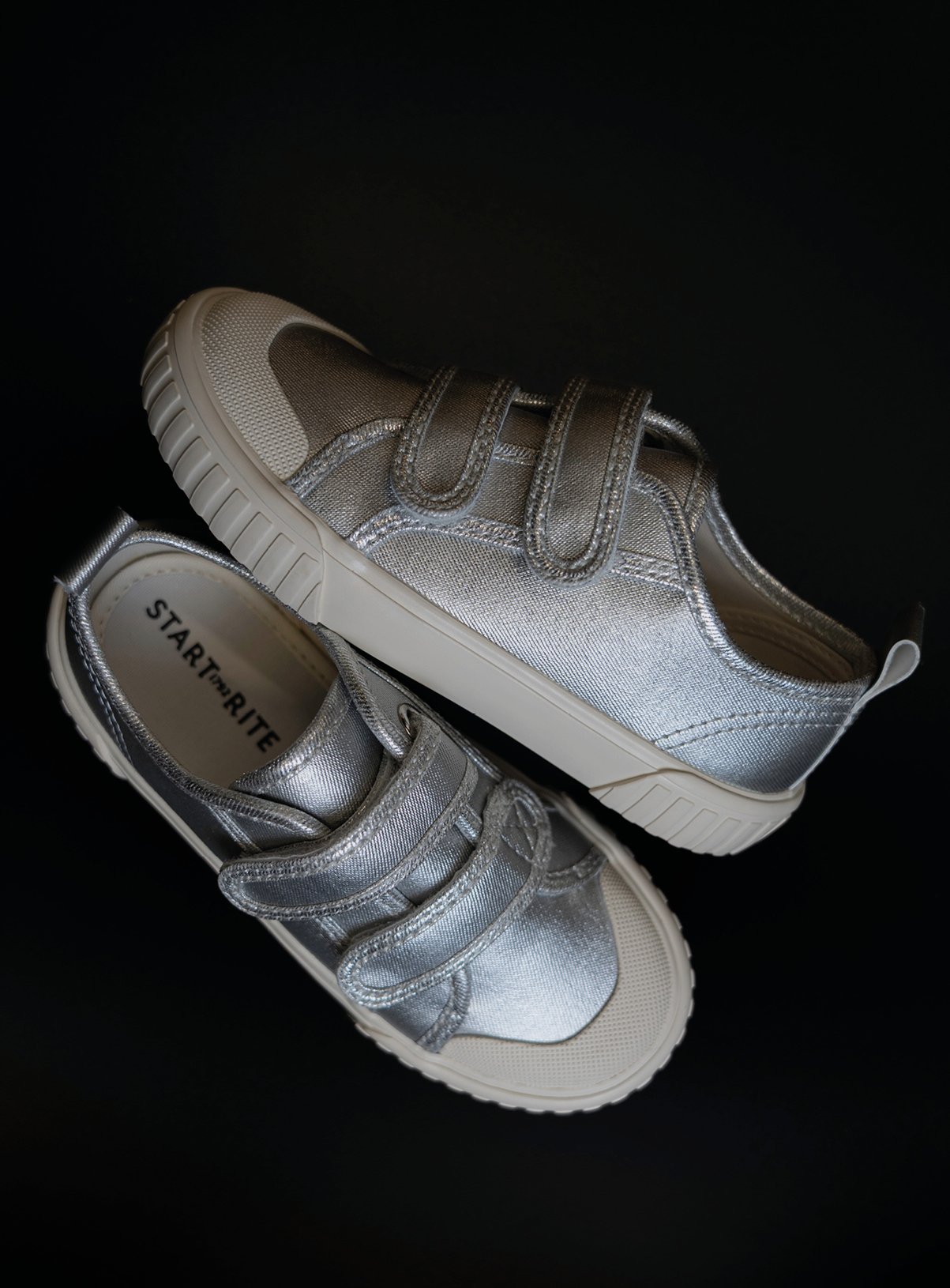 START-RITE Tide Silver Canvas Silver 7.5 Infant - Image 2 thumbnail