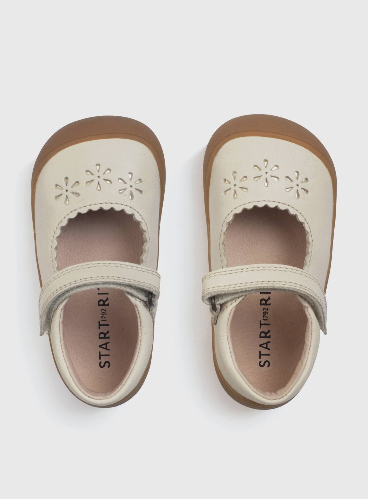 START-RITE Eva Cream Leather Flowers 5 Infant - Image 3