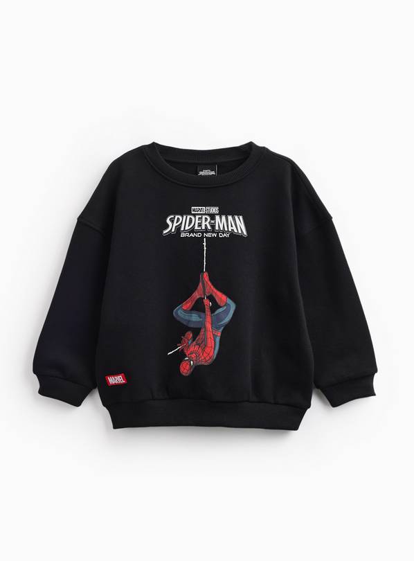 Black Spider-Man Graphic Sweatshirt 6 years