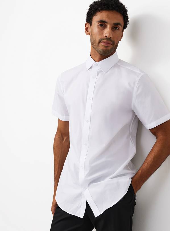 White Formal Short Sleeve Shirts 5 Pack 20.5