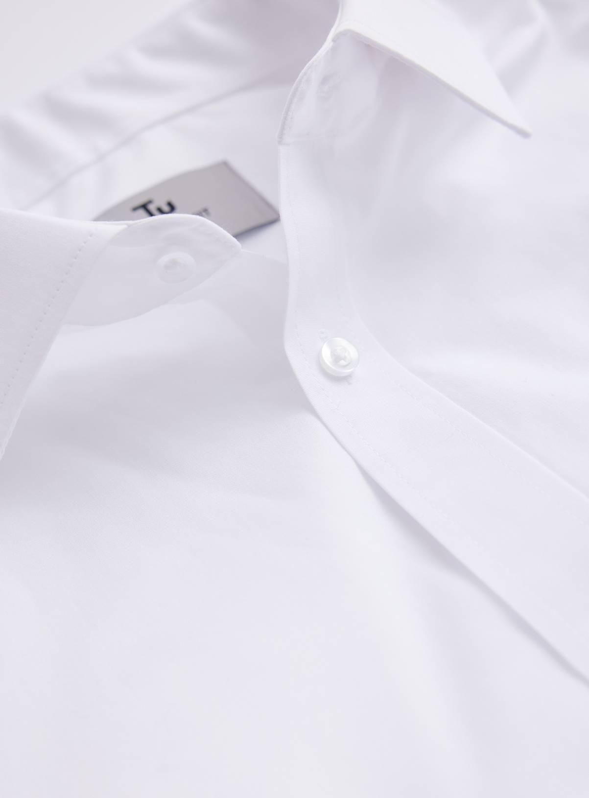 White Formal Short Sleeve Shirts 5 Pack 16.5 - Image 3