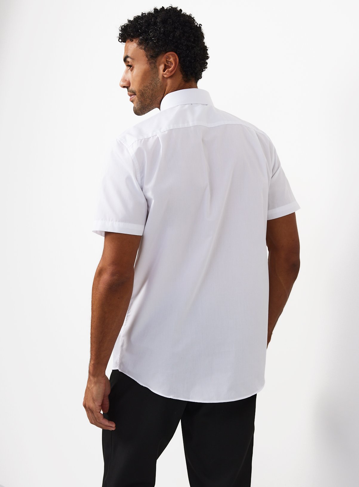 White Formal Short Sleeve Shirts 5 Pack 16.5 - Image 4 thumbnail