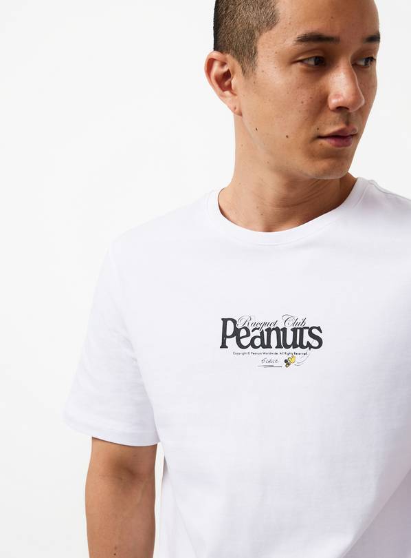 White Snoopy Tennis Graphic T-Shirt XXXL