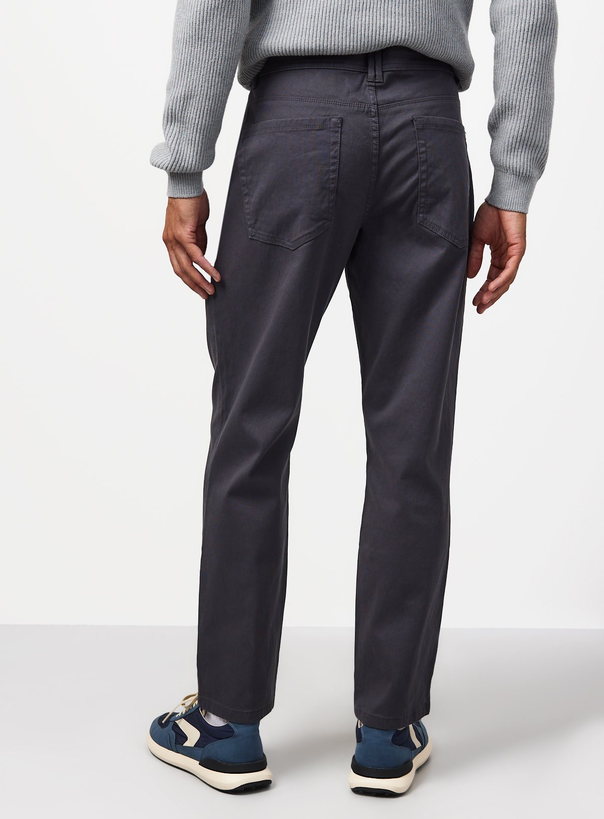 Charcoal Regular Fit Cotton Rich Trousers 42S - Image 5 thumbnail