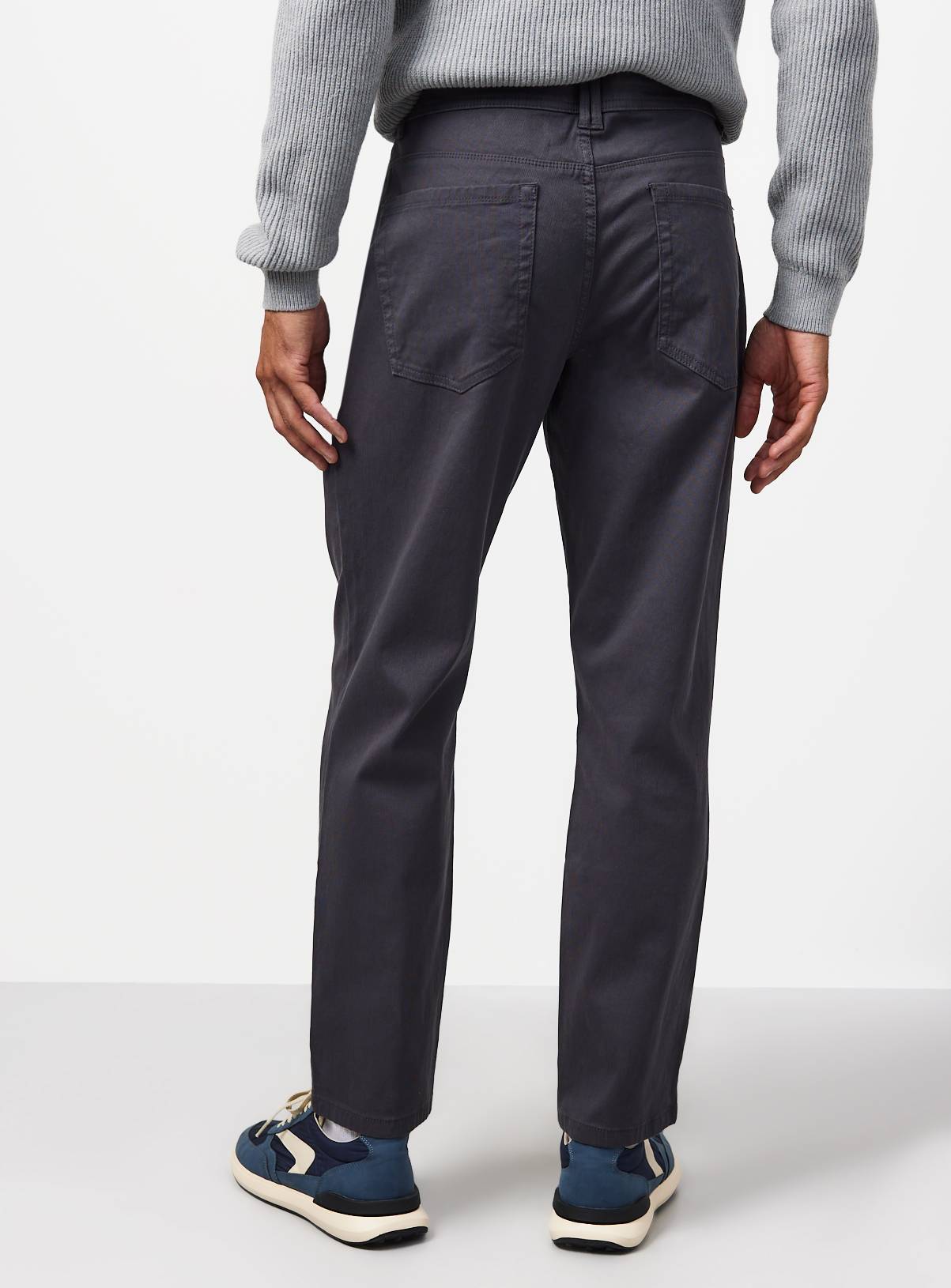 Charcoal Regular Fit Cotton Rich Trousers 42S - Image 5