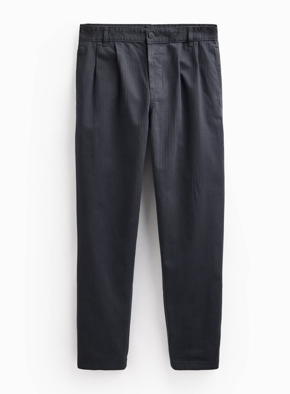 Charcoal Pleat Front Trousers 36R - Image 1