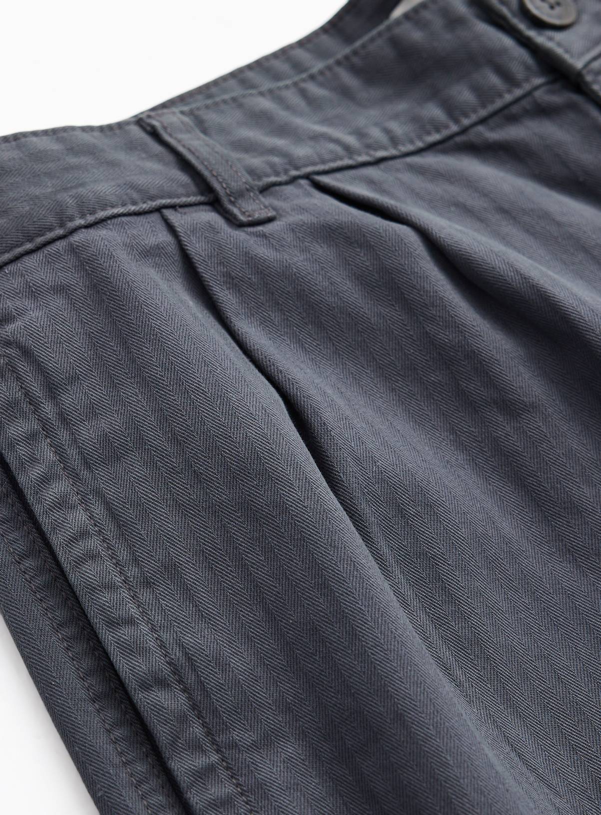 Charcoal Pleat Front Trousers 36R - Image 2