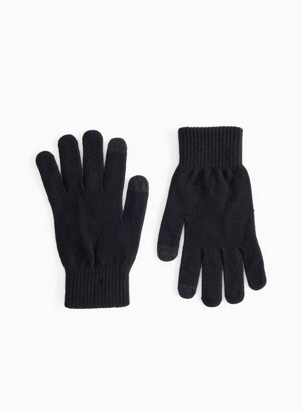 Black Touch Screen Gloves One Size