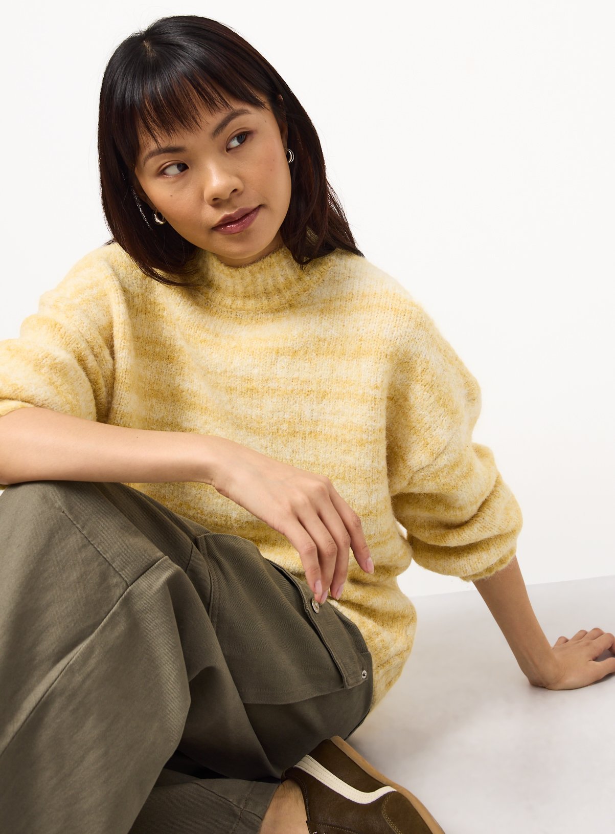 Yellow Striped Knit Jumper  XS - Image 2 thumbnail