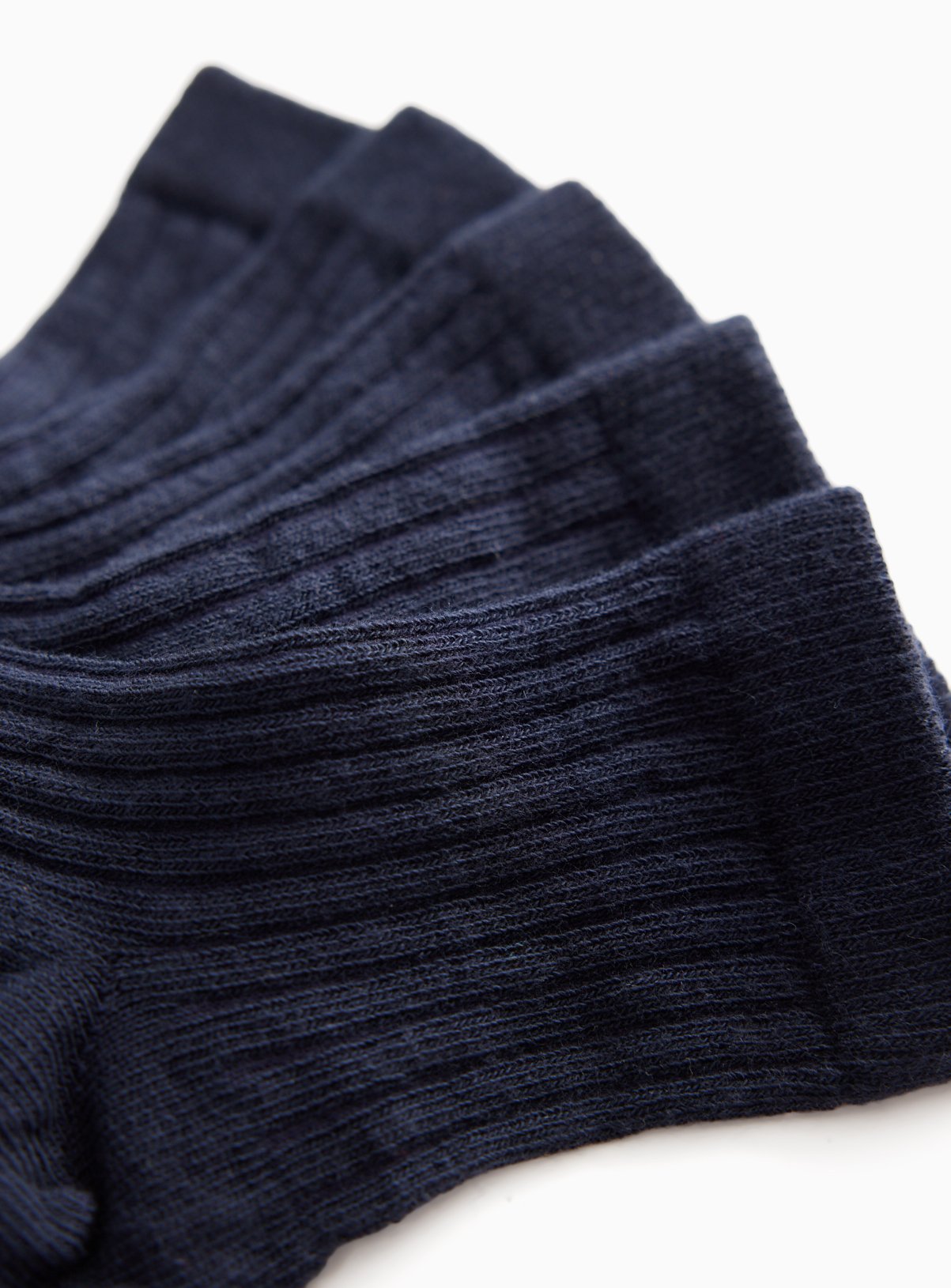 5 Pack Navy Ribbed School Socks 12.5-3.5 - Image 2 thumbnail