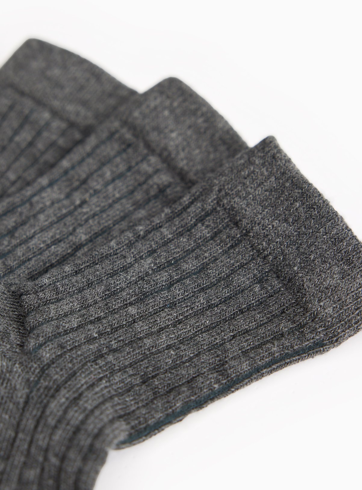 Grey Ribbed Ankle Socks 5 Pack 6-8.5 Infant - Image 2 thumbnail