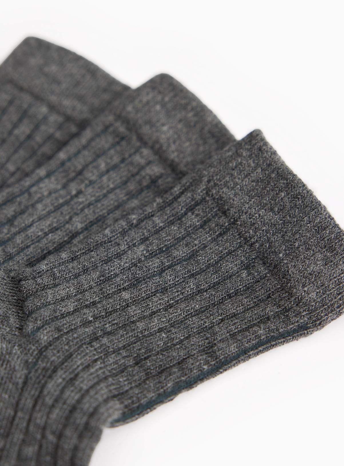 Grey Ribbed Ankle Socks 5 Pack 6-8.5 Infant - Image 2