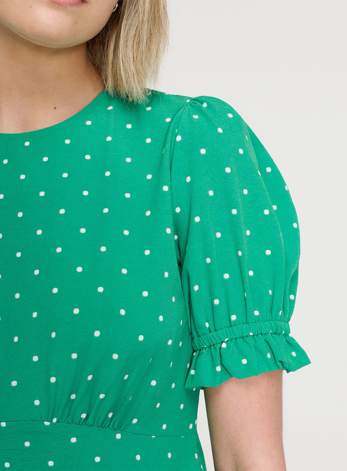 FINERY Mela Dress Green Spot 22 - Image 5 thumbnail