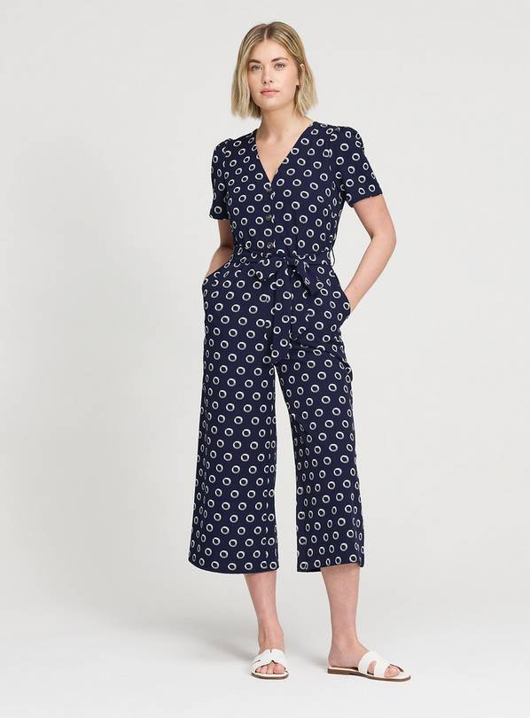 FINERY Uma Jumpsuit Navy Spot 14