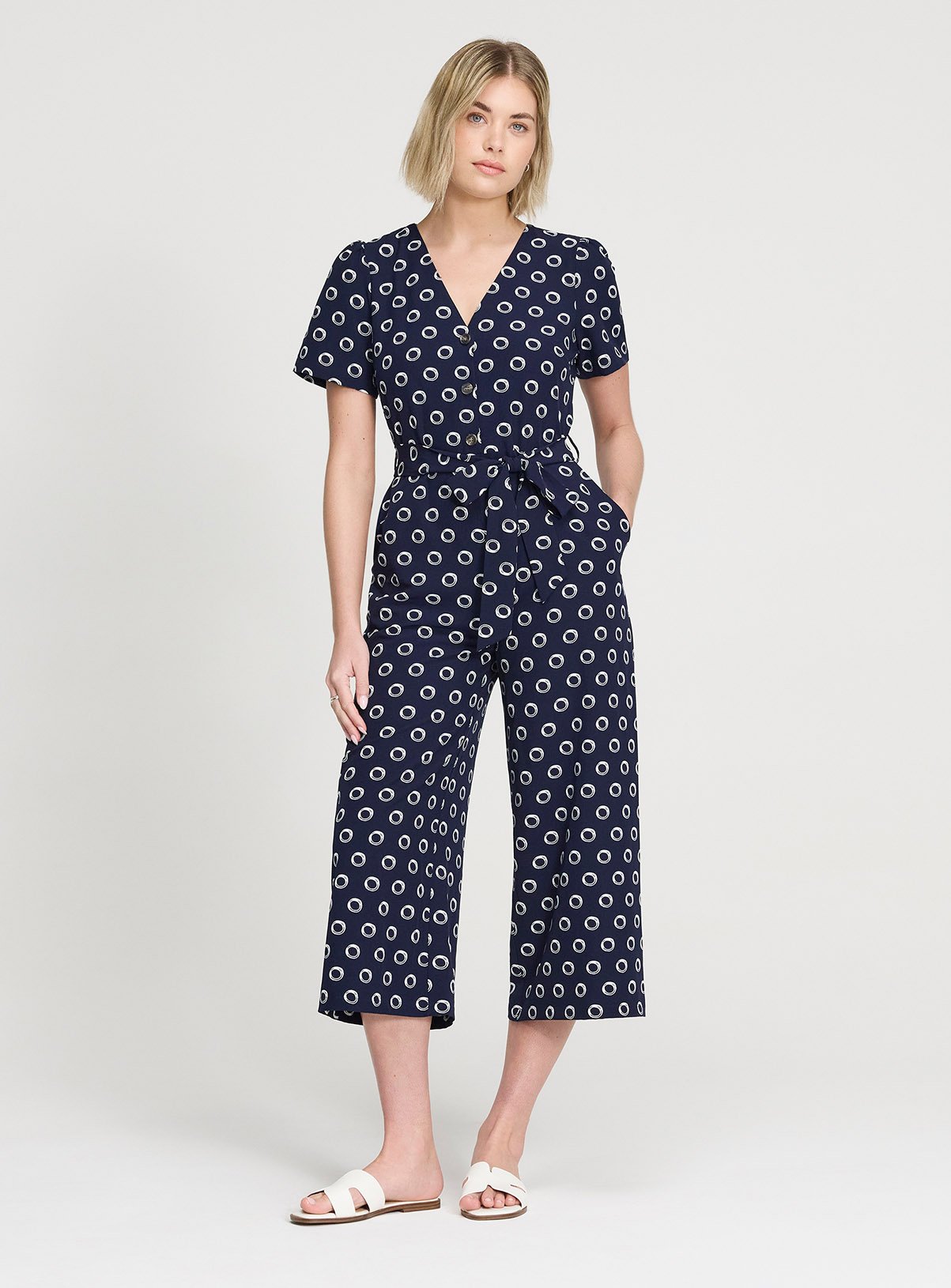 FINERY Uma Jumpsuit Navy Spot 16 - Image 2 thumbnail