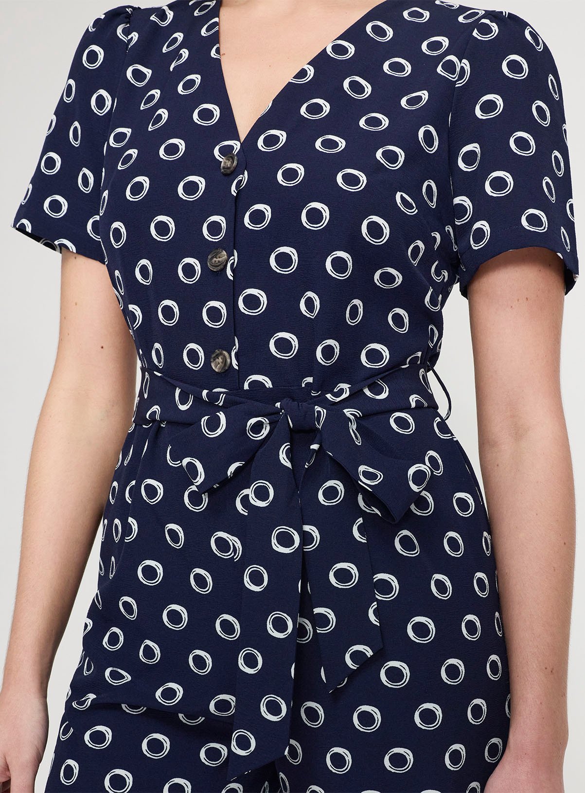 FINERY Uma Jumpsuit Navy Spot 16 - Image 6 thumbnail