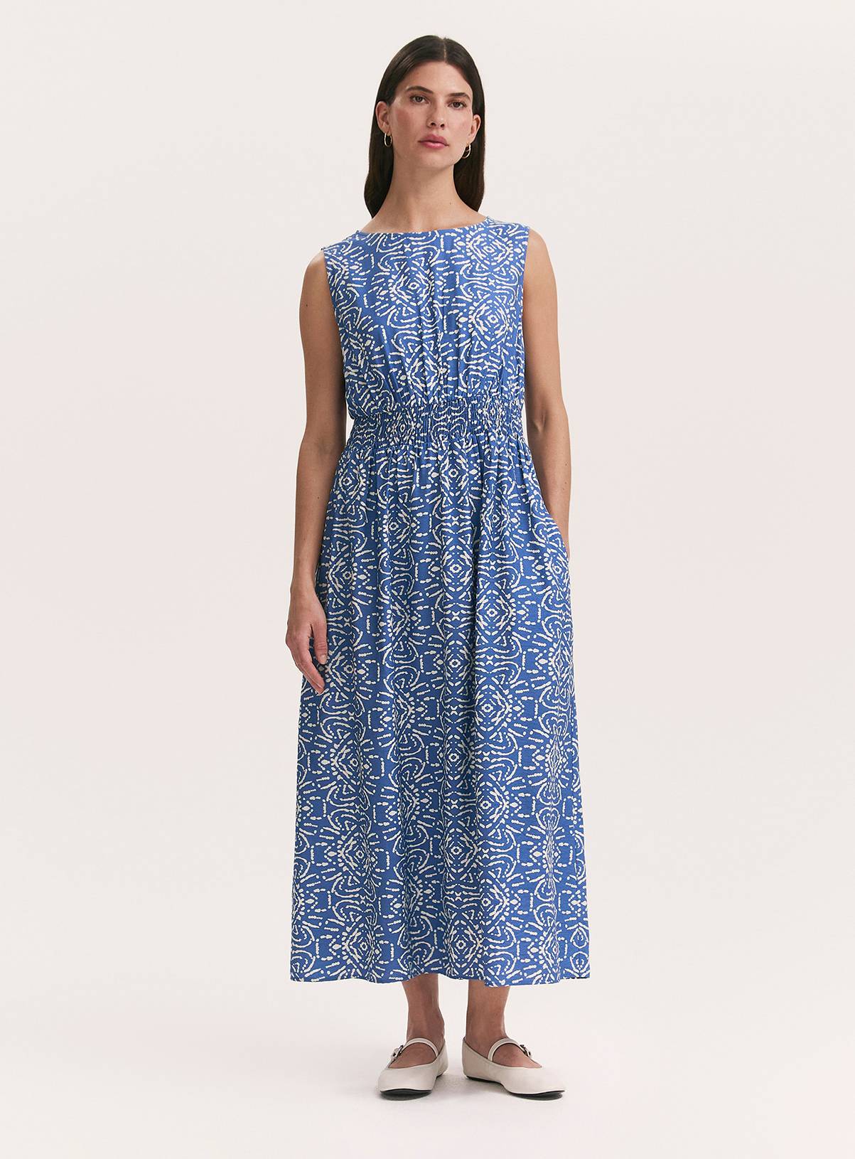 FINERY Willow Dress Blue Batik 10 - Image 1
