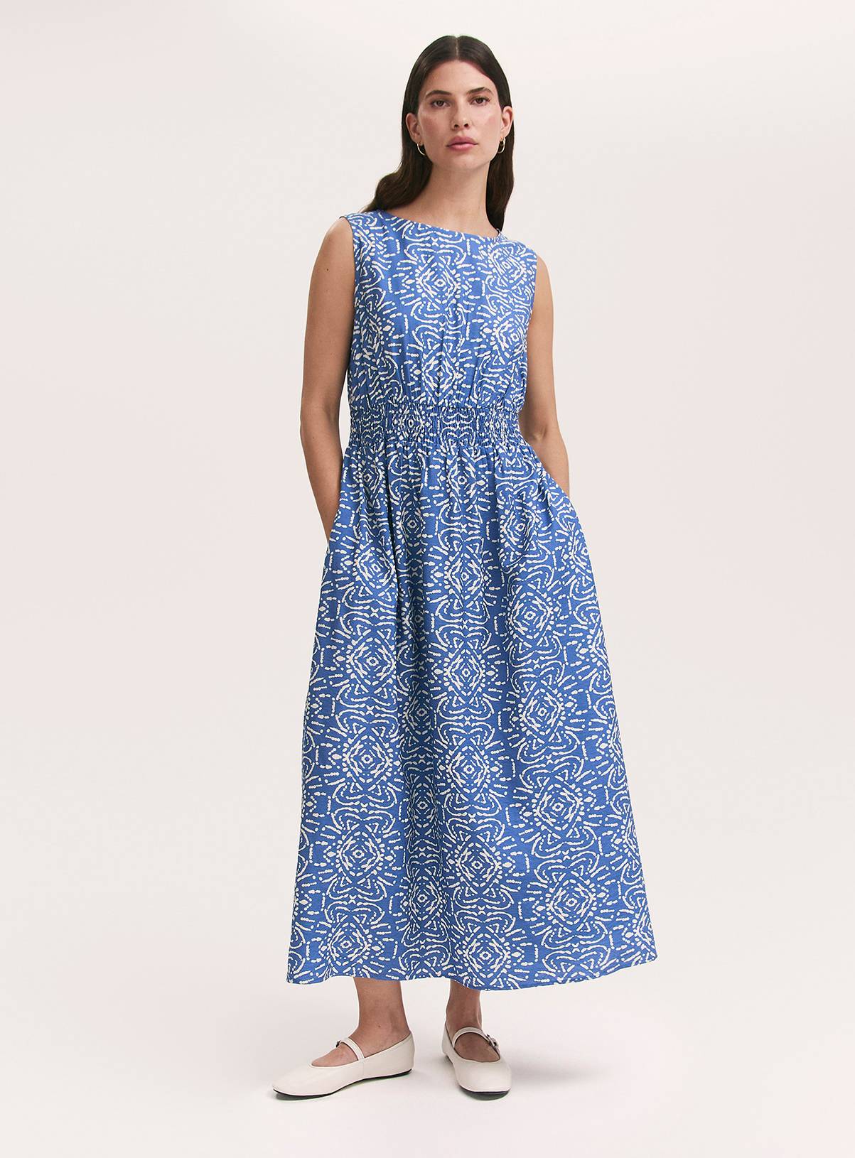 FINERY Willow Dress Blue Batik 10 - Image 2