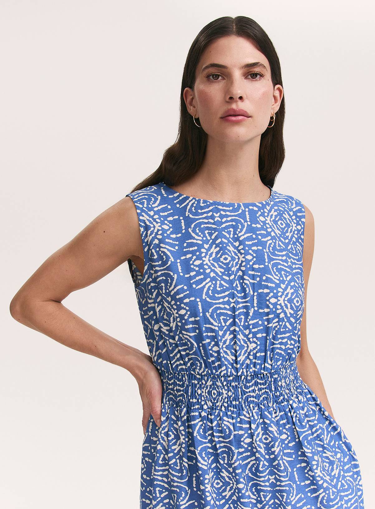 FINERY Willow Dress Blue Batik 10 - Image 3