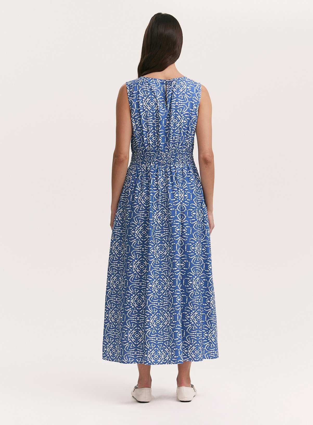 FINERY Willow Dress Blue Batik 10 - Image 4 thumbnail