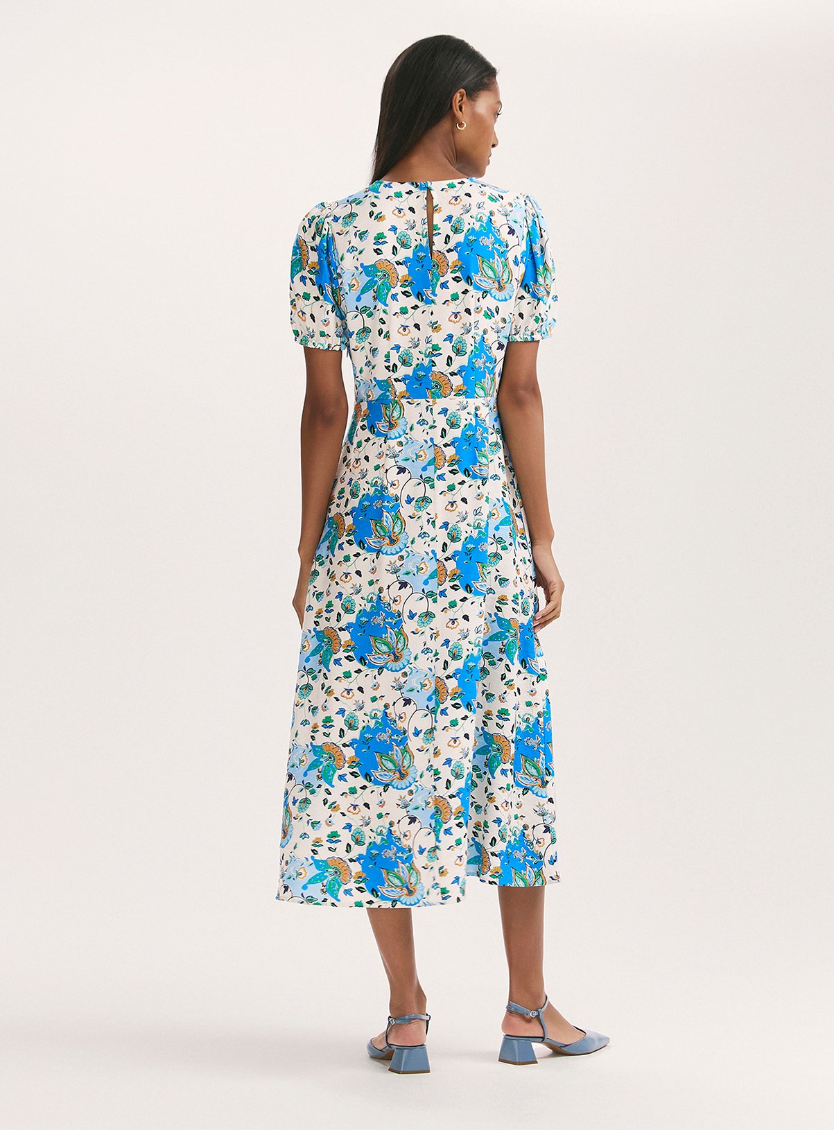 FINERY Lili Dress Blue Floral 12 - Image 4 thumbnail